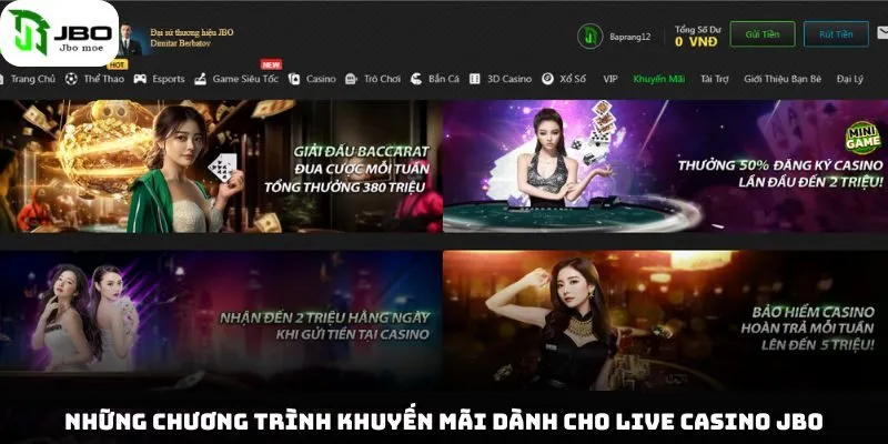 Live Casino Jbo - Sòng Bạc Trực Tuyến Uy Tín Nhất Thị Trường Năm 2025 5 nhung-chuong-trinh-khuyen-mai-danh-cho-live-casino-jbo